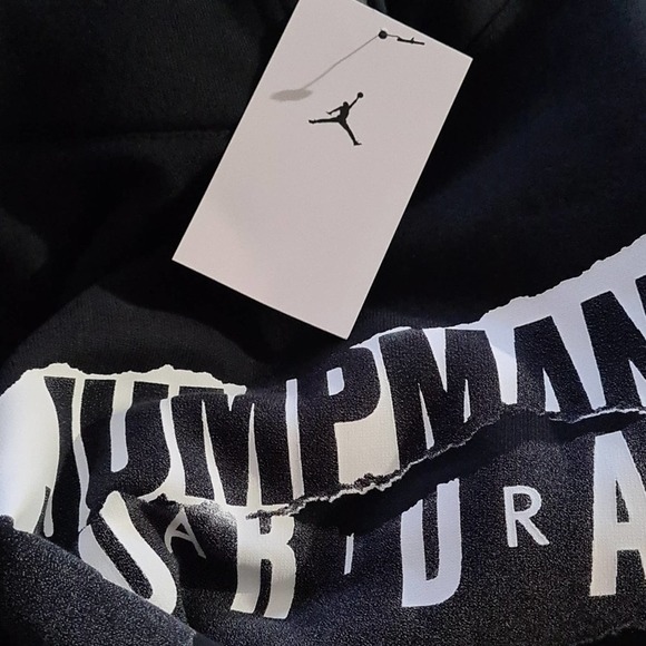 Jordan Jumpman Black Graphic Hoodie Pullover Size Large NWT - Picture 6 of 8